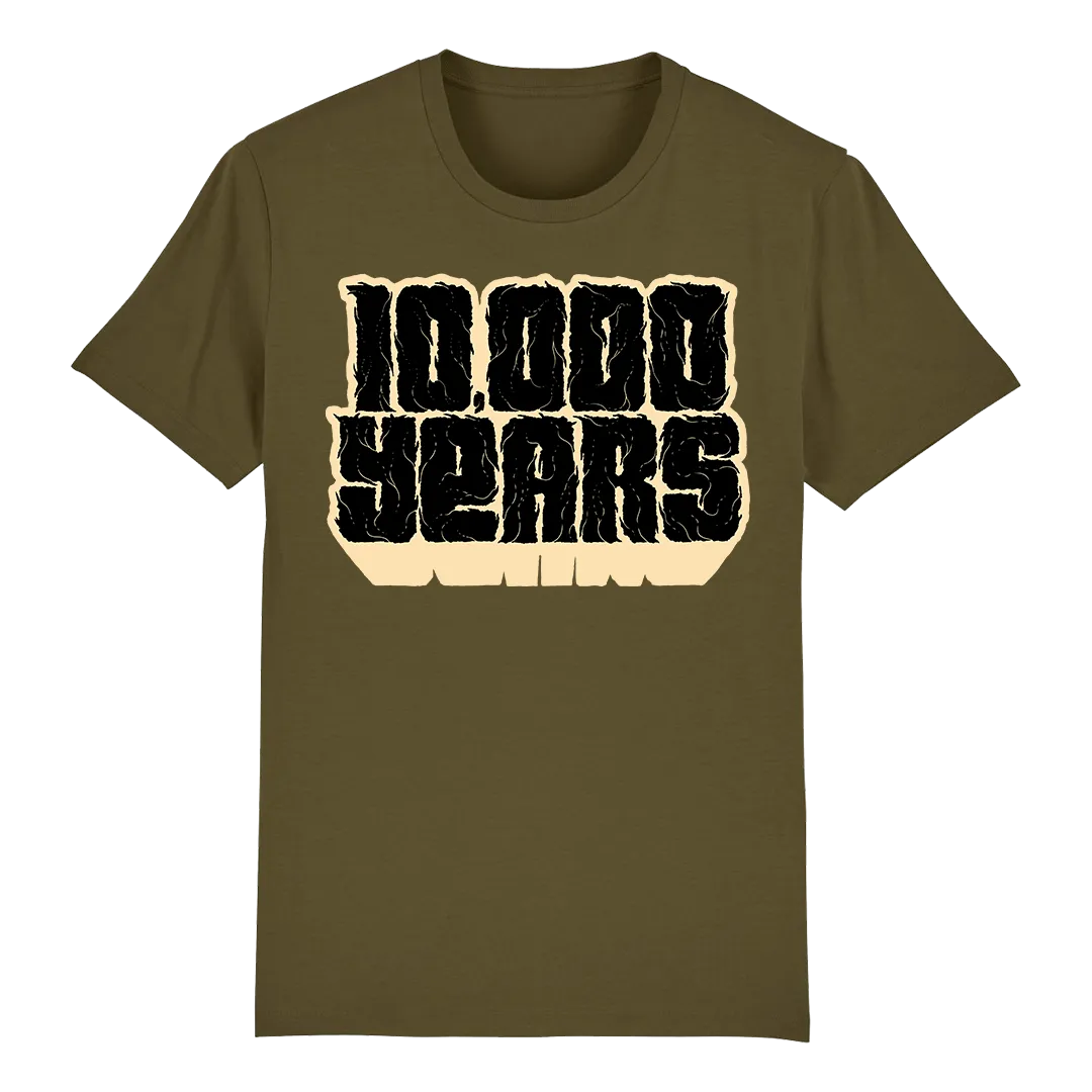 10,000 Years - II Logo T-Shirt - Khaki