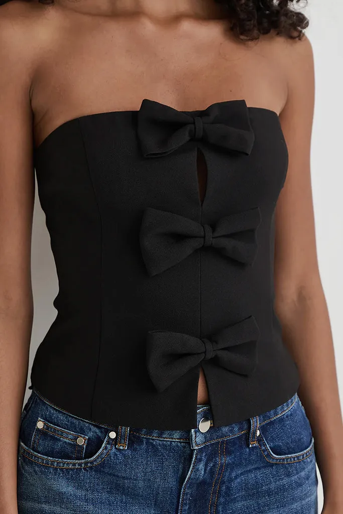 4th & Reckless - Luisa Bow Corset - Black