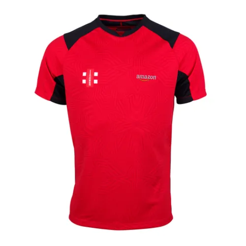 Amazon CC Adult's Red / Black Pro T20 S/S Shirt-Senior