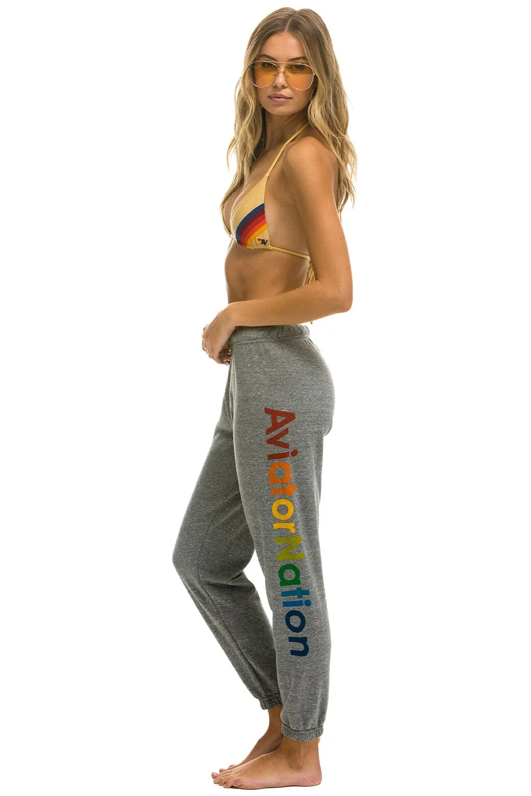 AVIATOR NATION NEW YORK CITY SWEATPANTS - HEATHER GREY