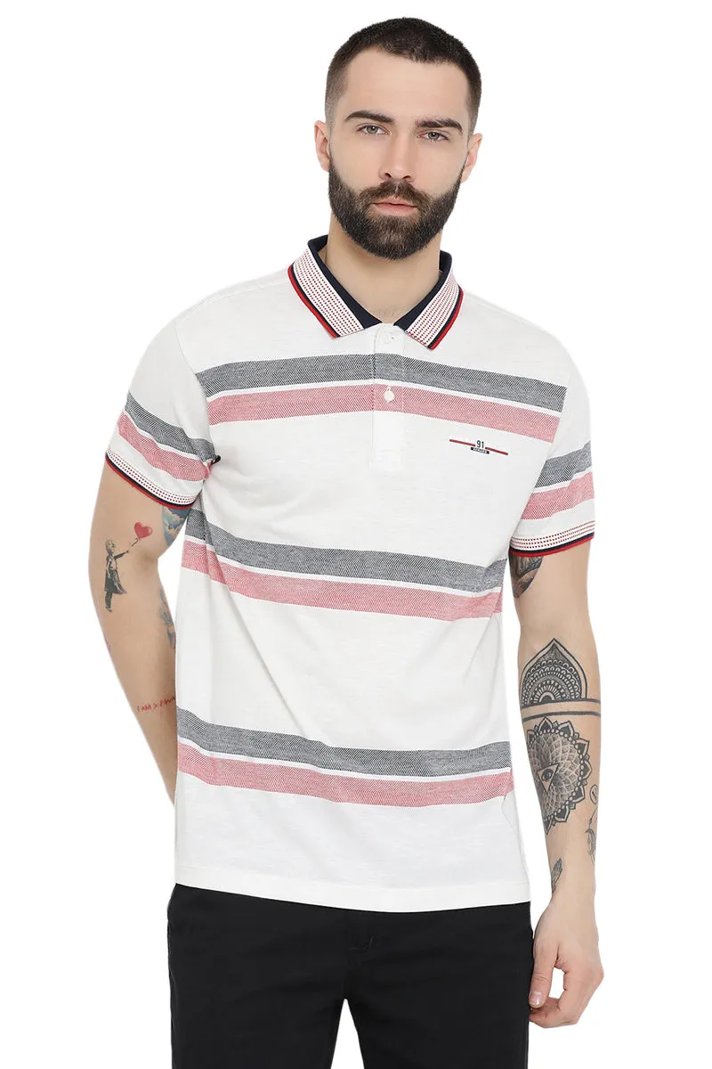 Axmann Striped Polo T-Shirt