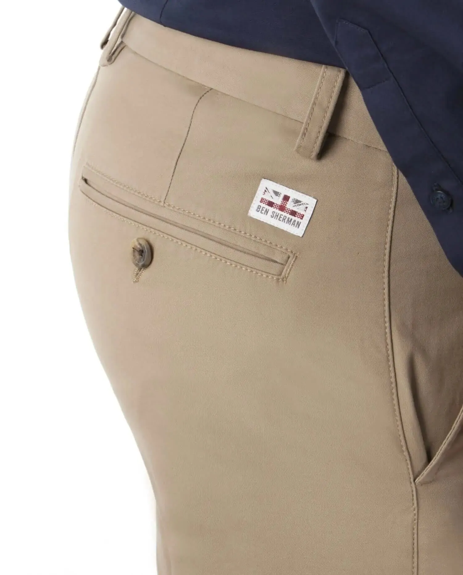 Ben Sherman Slim Stretch Chinos Stone