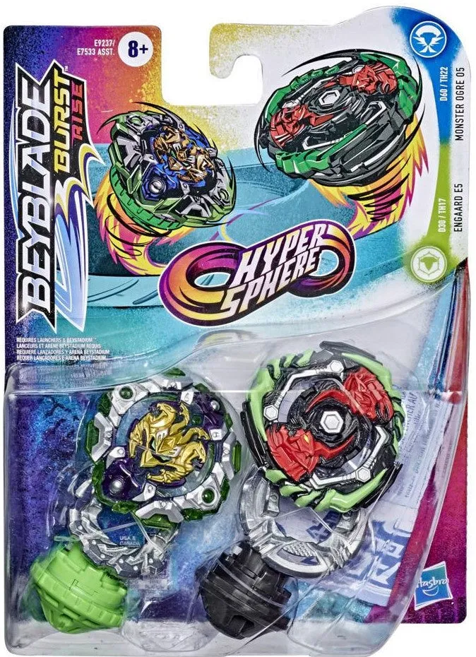 BEYBLADE HYPERSHERE DUAL PACK - Engaard E5, Monster Ogre O5