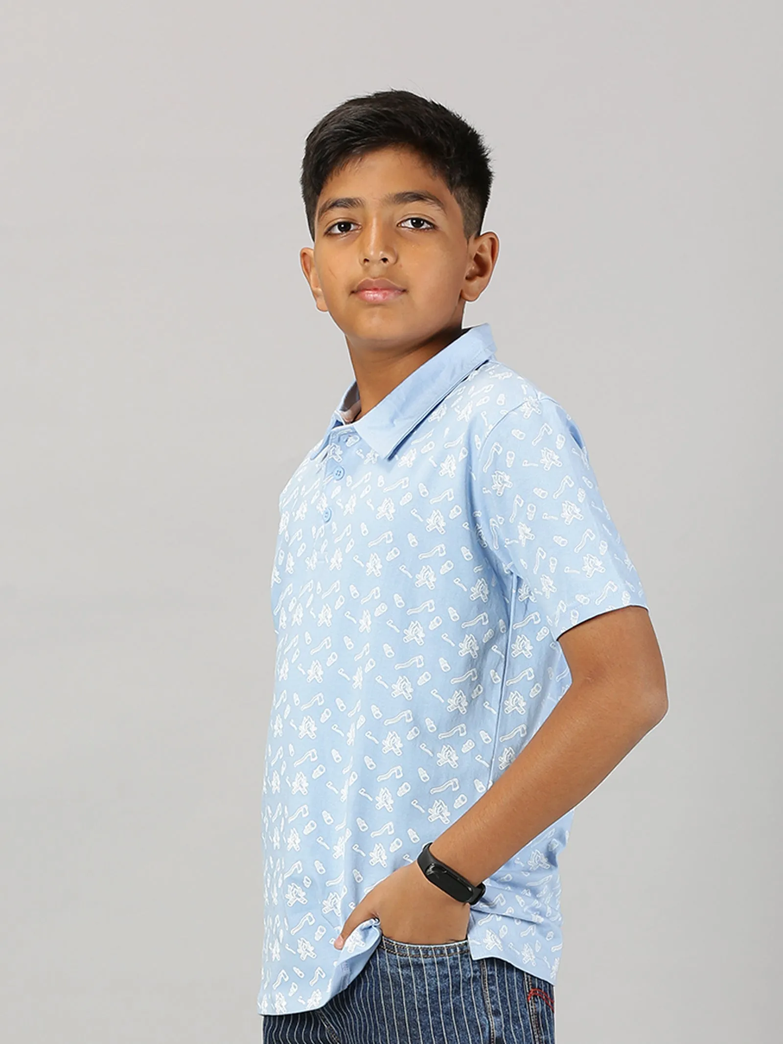 Boys AOP Polo Tee