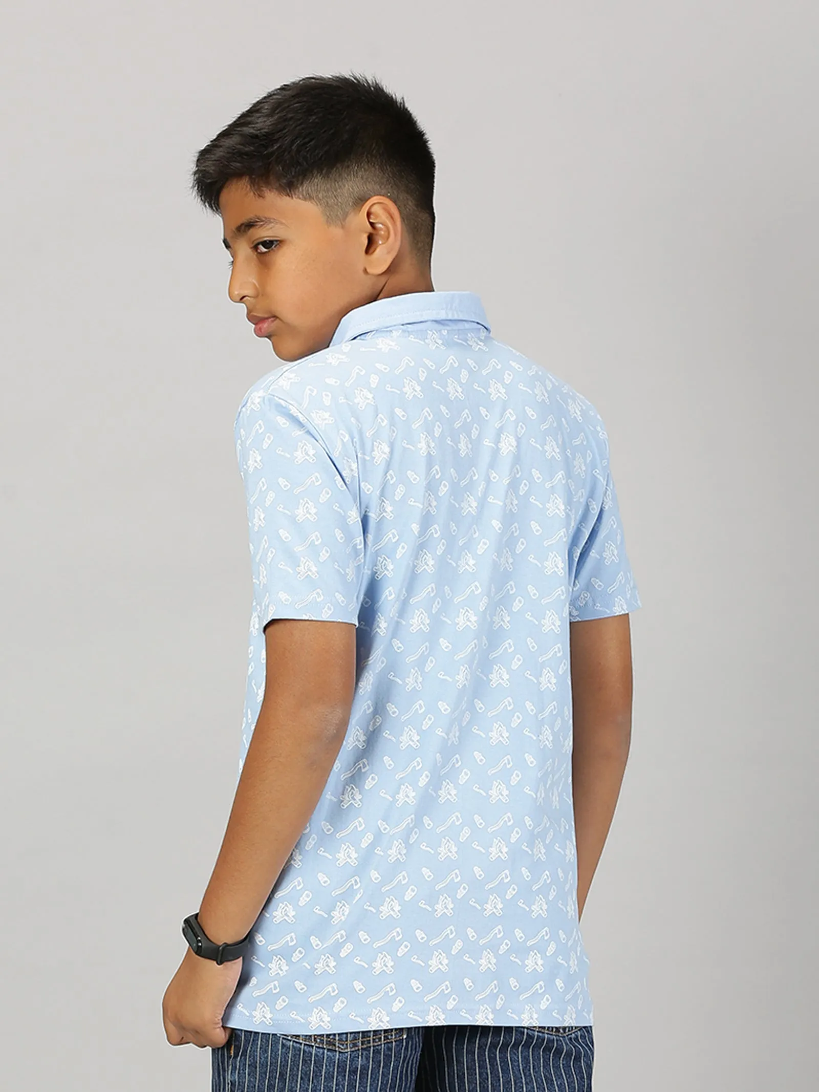 Boys AOP Polo Tee