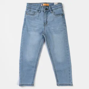 Boys Denim Pant Basic Color-Ice Blue