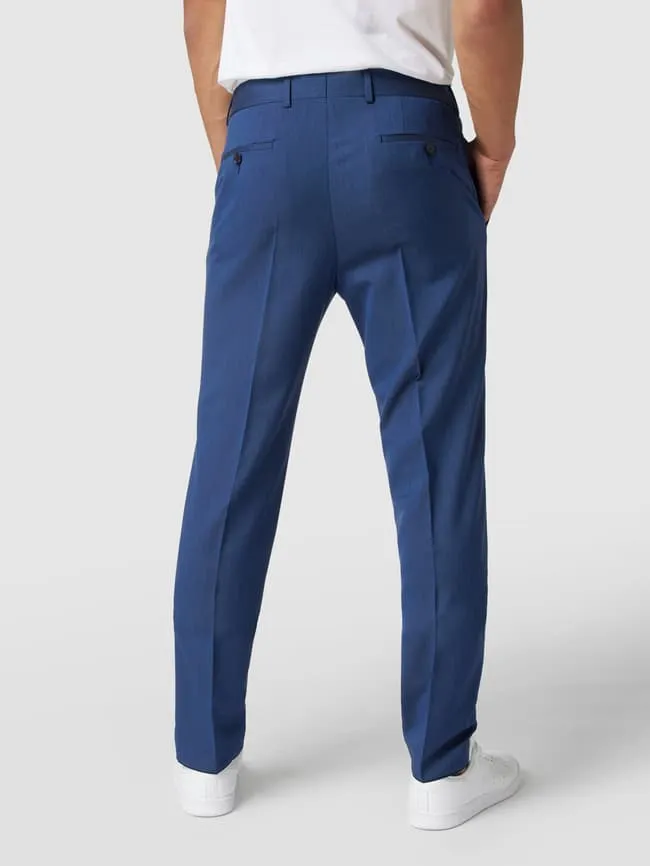 Business trousers with woven pattern sliver BLACK LABEL, blue