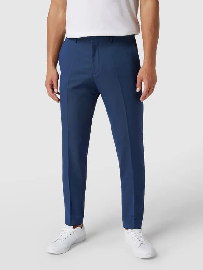 Business trousers with woven pattern sliver BLACK LABEL, blue