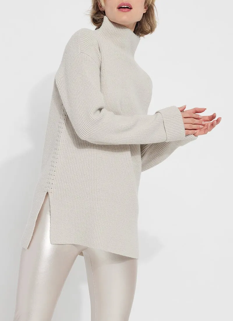 Canela Cozy Rib Pullover - Alabaster