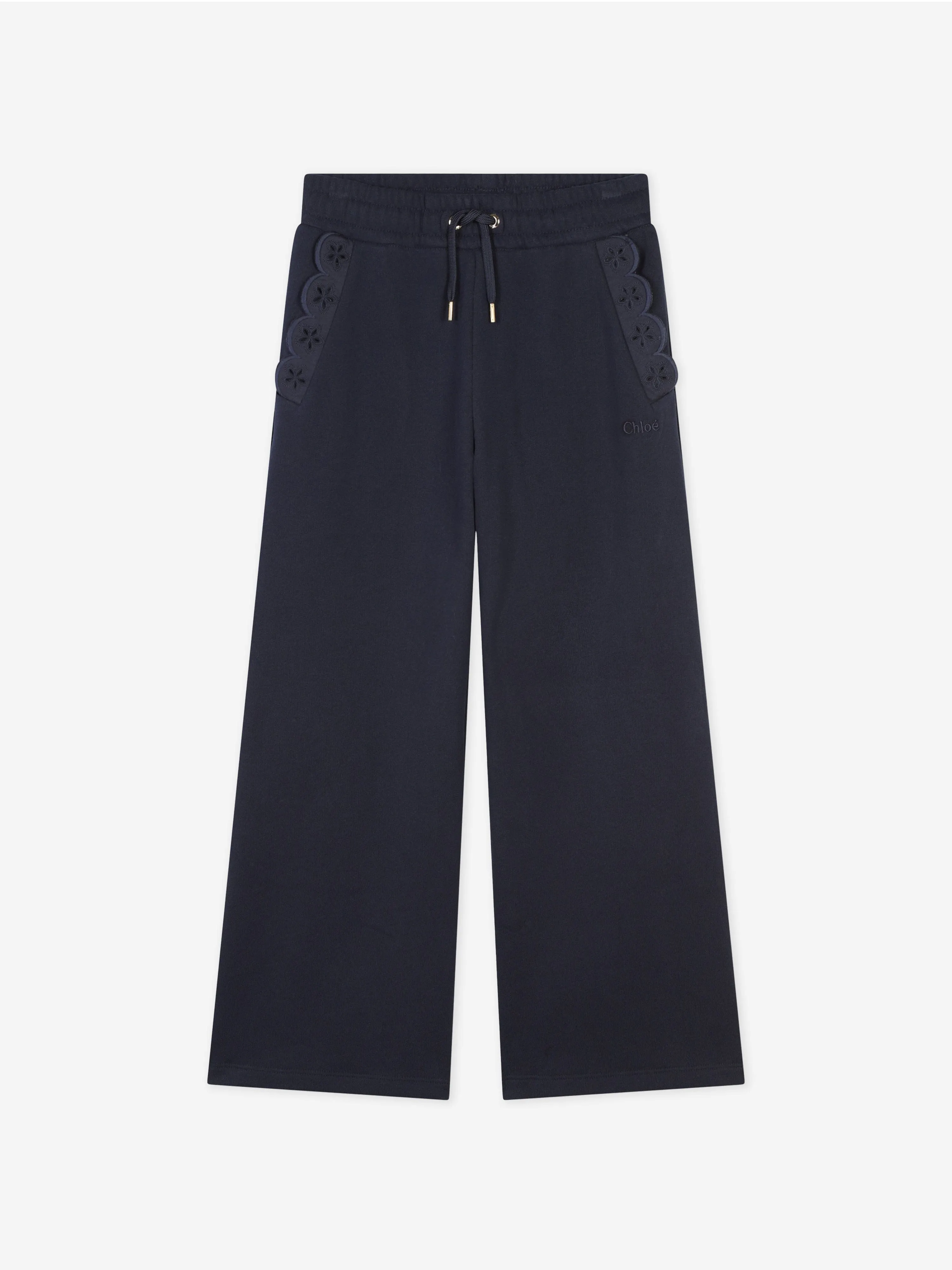 Chloé Girls Fleece Trousers in Navy