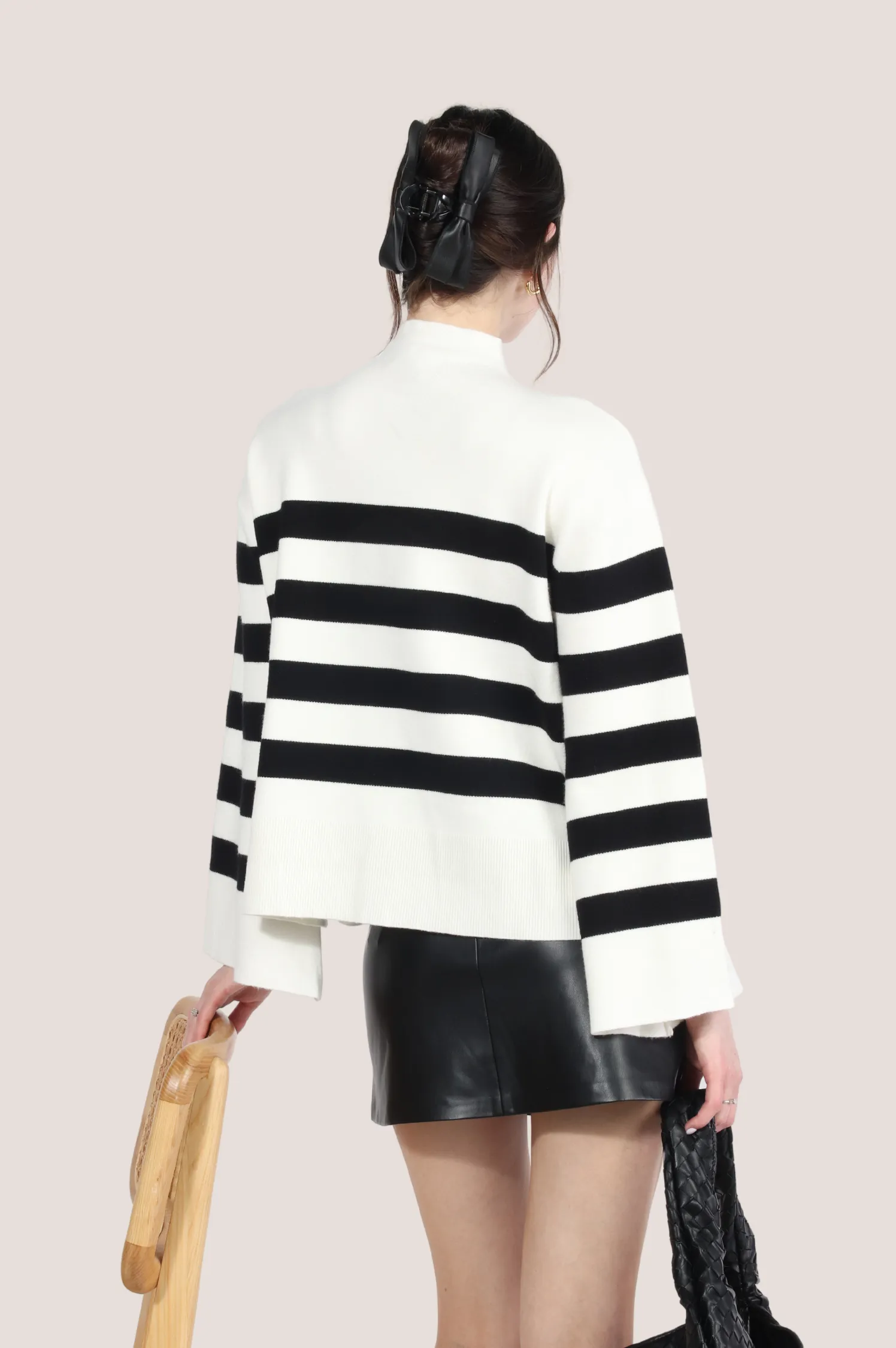 Clivia Striped Turtleneck Sweater