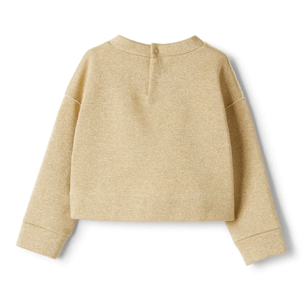 Cropped Lurex Sweatshirt