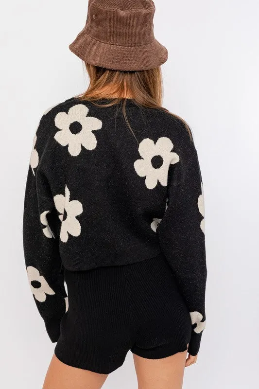 Daisy Long Crop Sweater