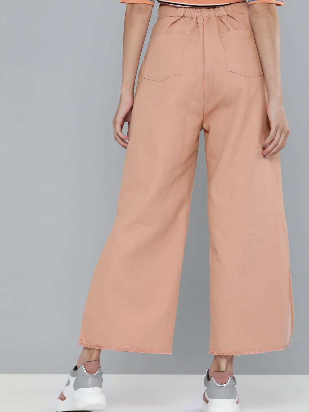 Dusty Pink Side Slit Pants