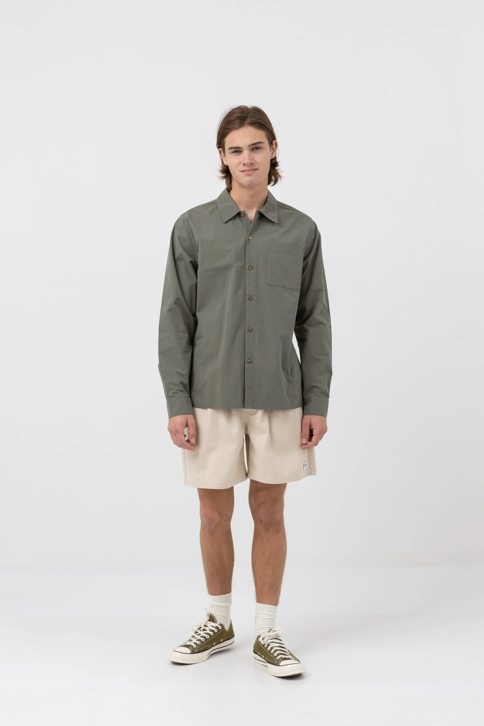 Essential Ls Shirt Moss