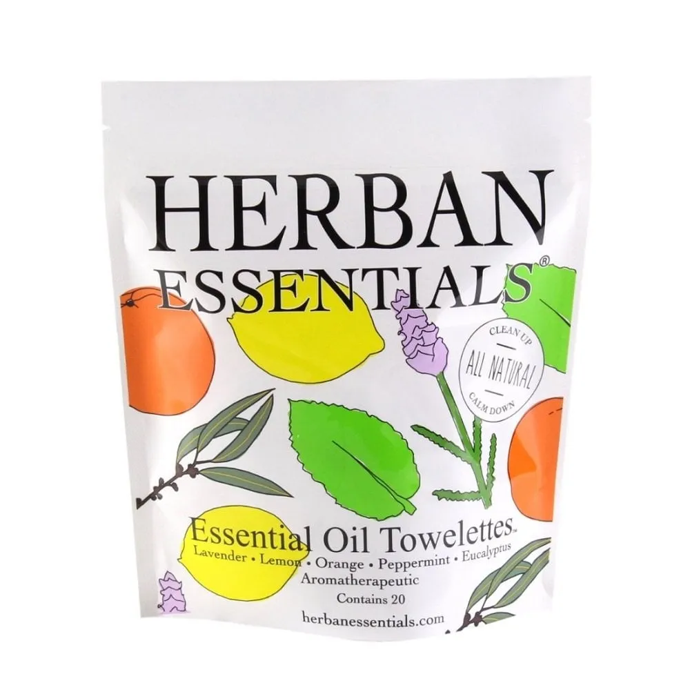 ESSENTIAL OIL TOWELETTES - ASSORTED X20