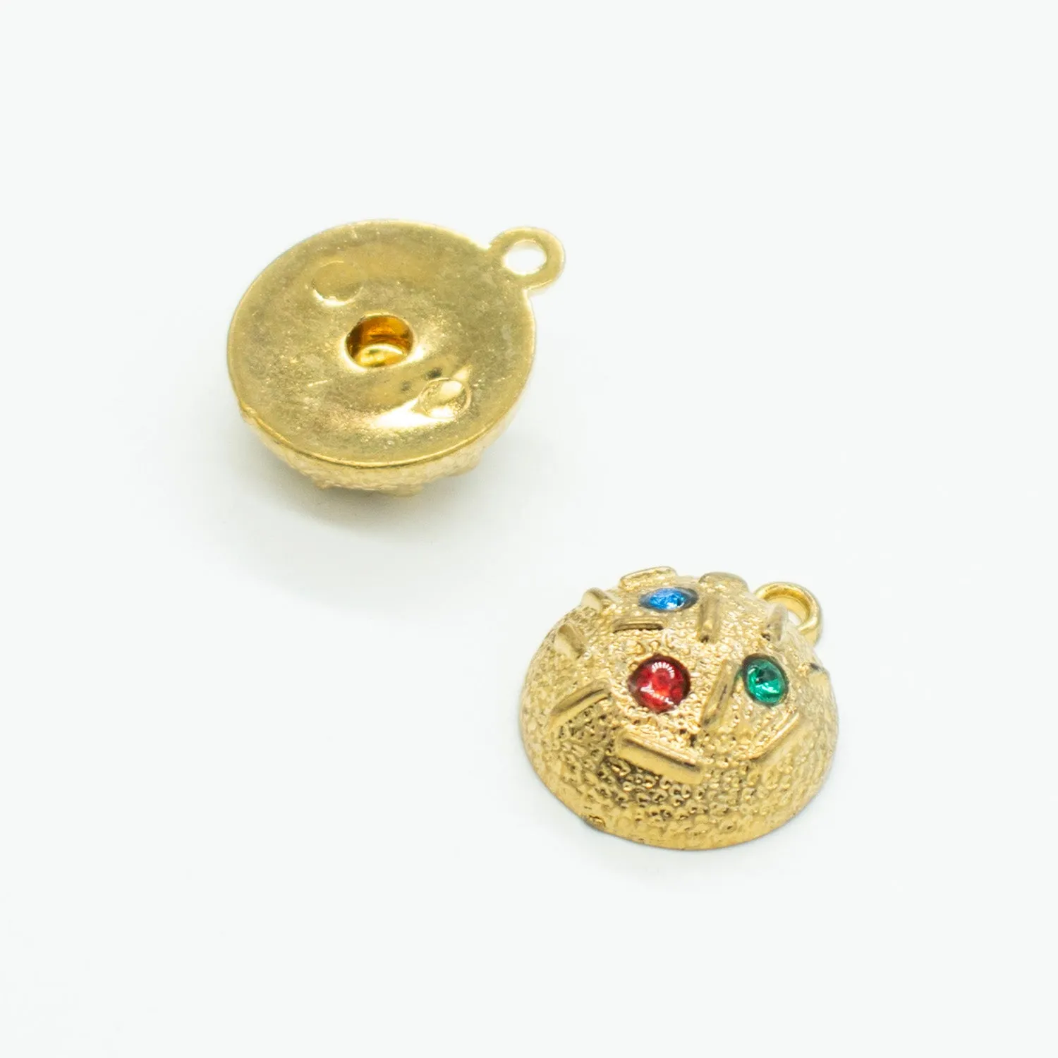 Fancy Gold Pendant with Multicolor Diamond Charm