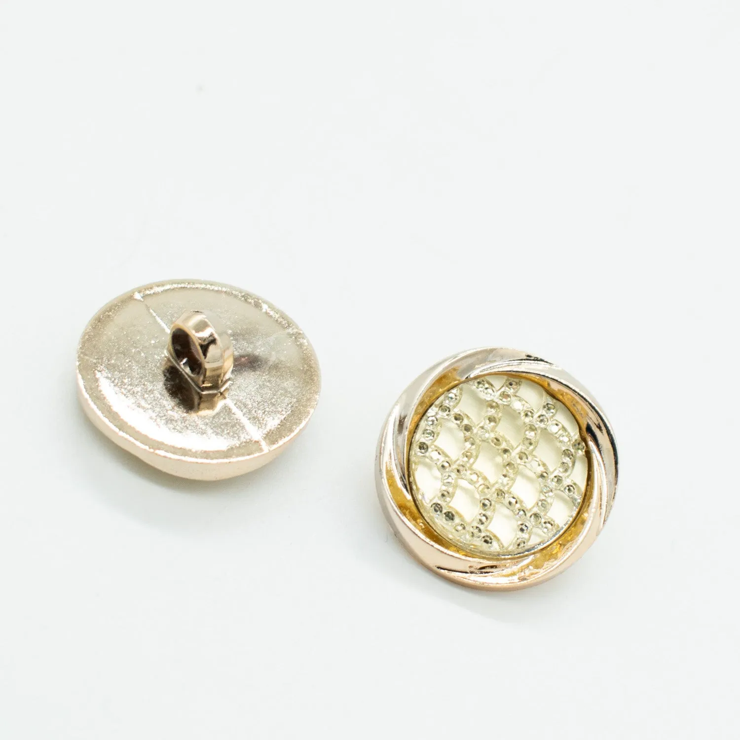 Fancy Light Gold Diamond Shank Button