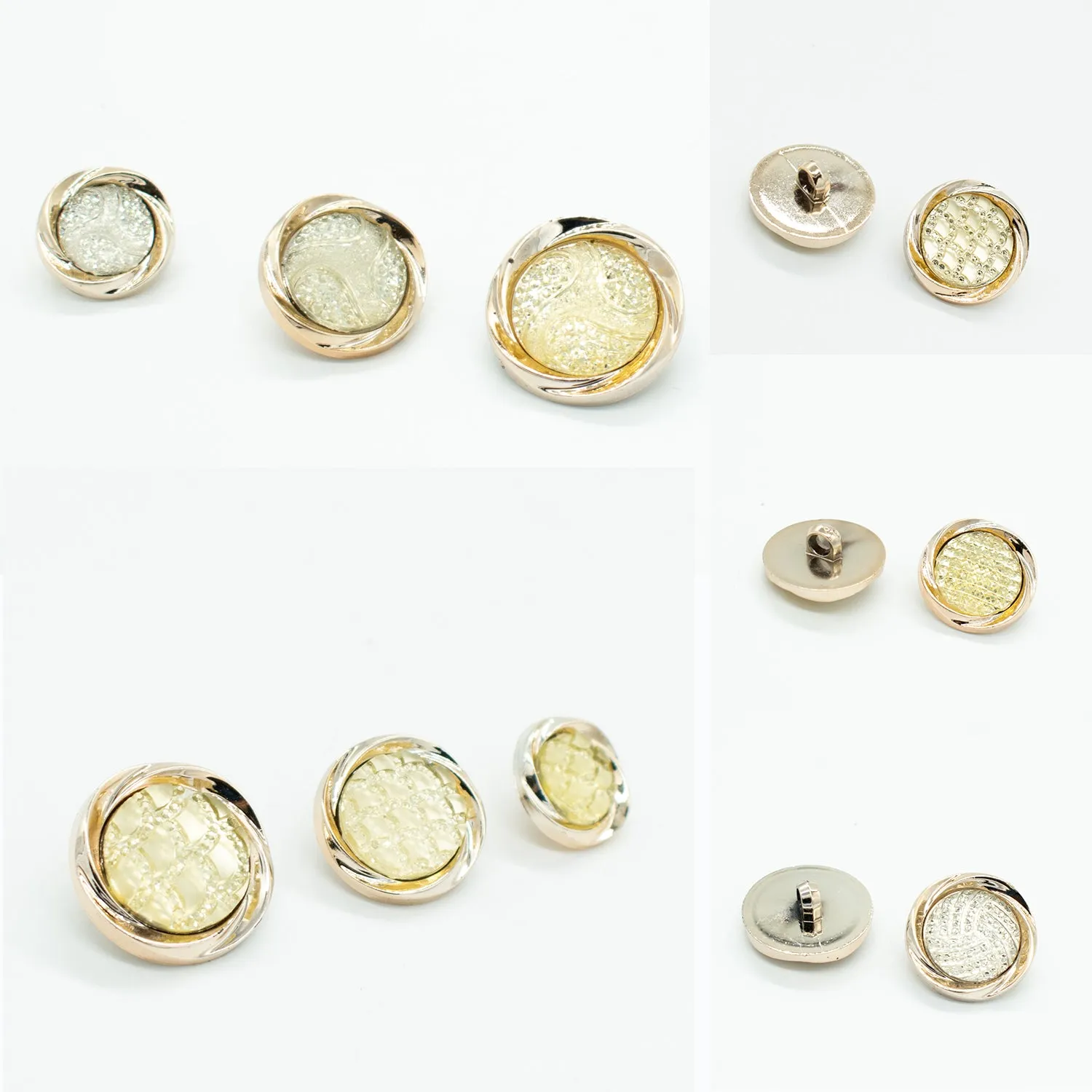 Fancy Light Gold Diamond Shank Button