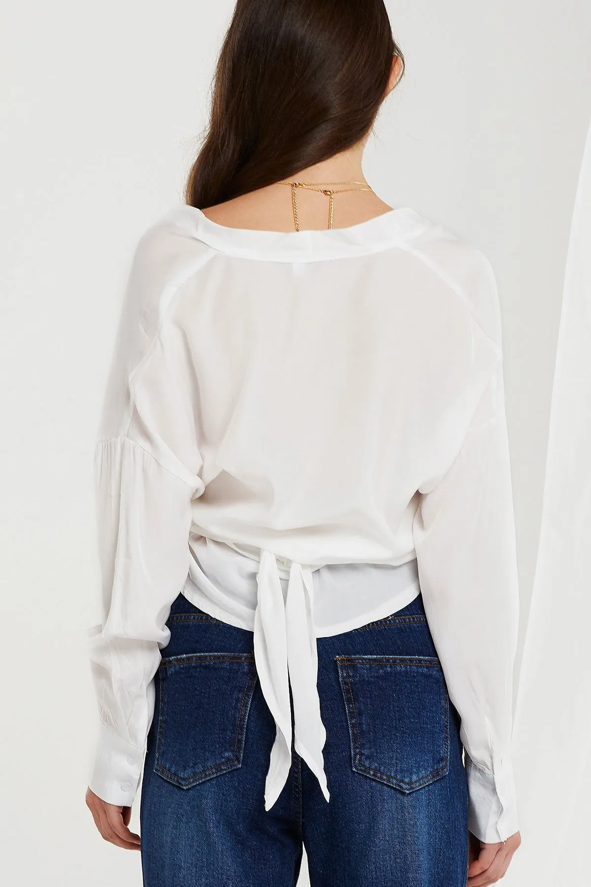 Hadley Self-tie Wrap Blouse-2 Colors