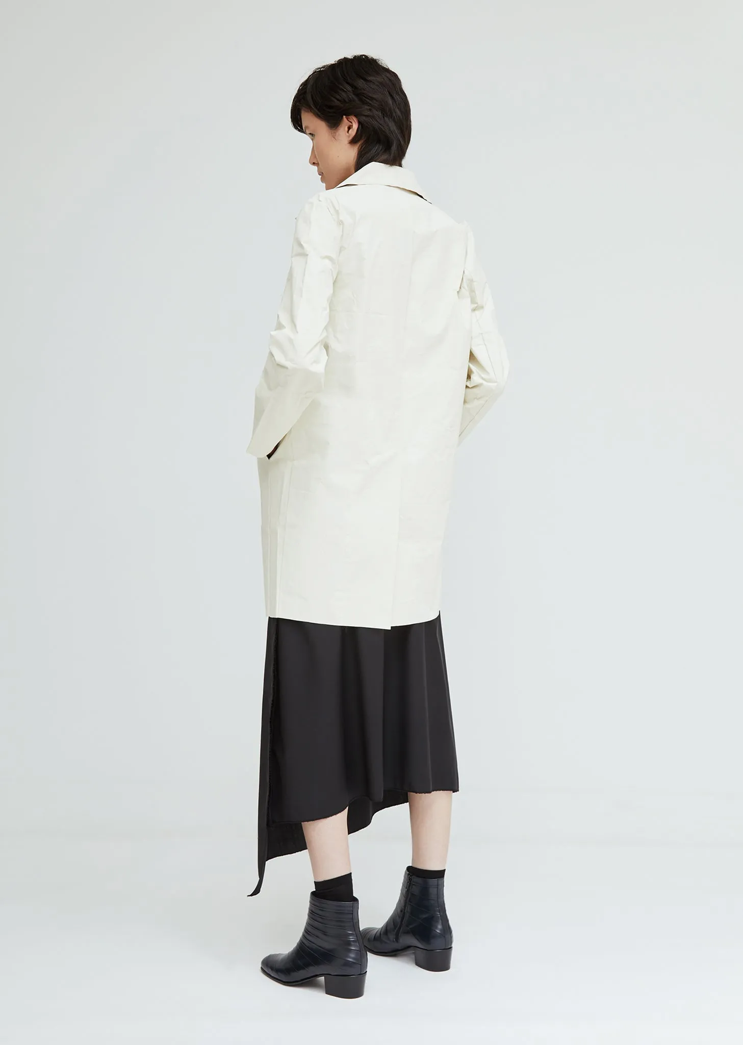 Hand Lacquered Gabardine Coat