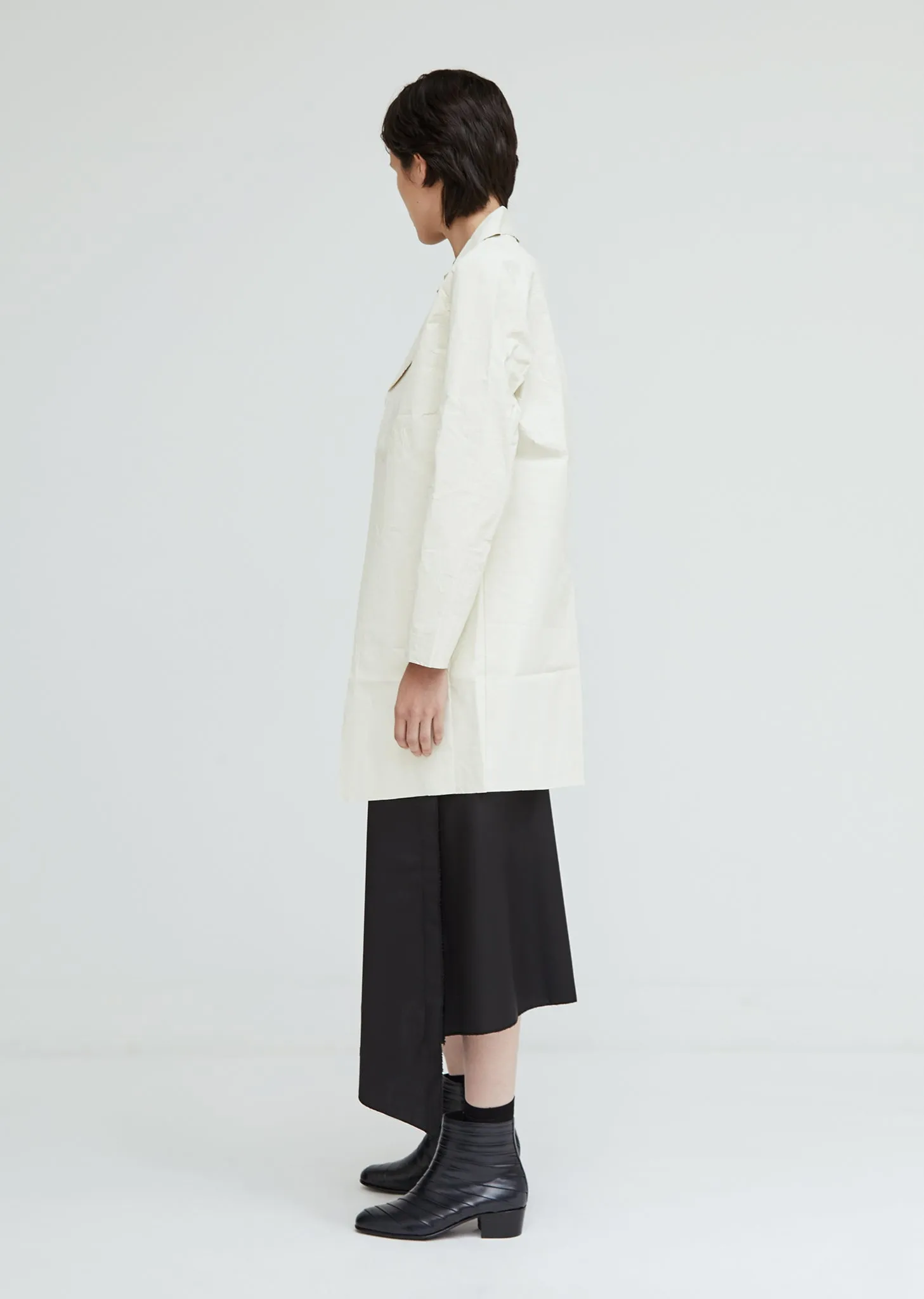 Hand Lacquered Gabardine Coat