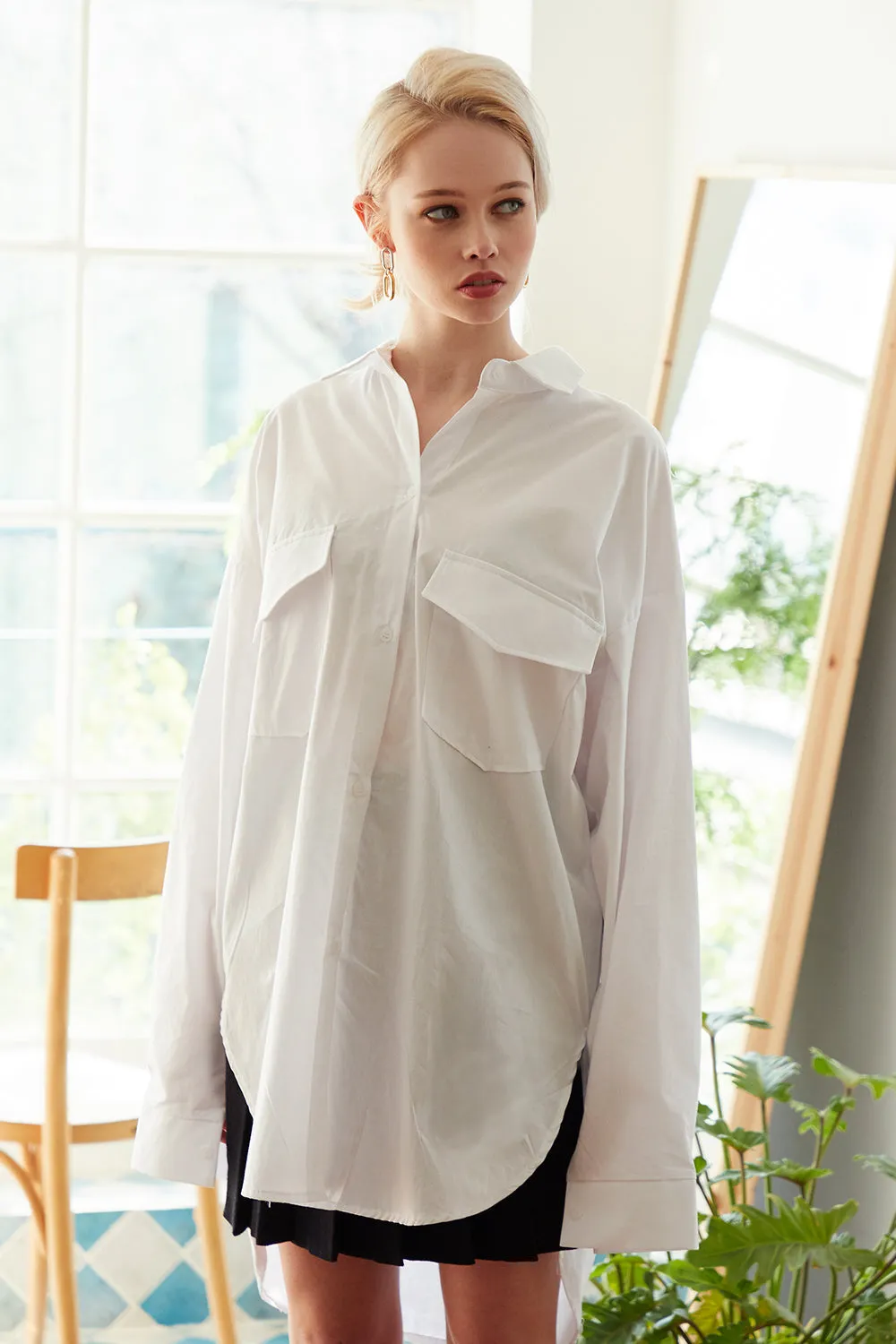 Journey Oversized Ruched Shirt Dress