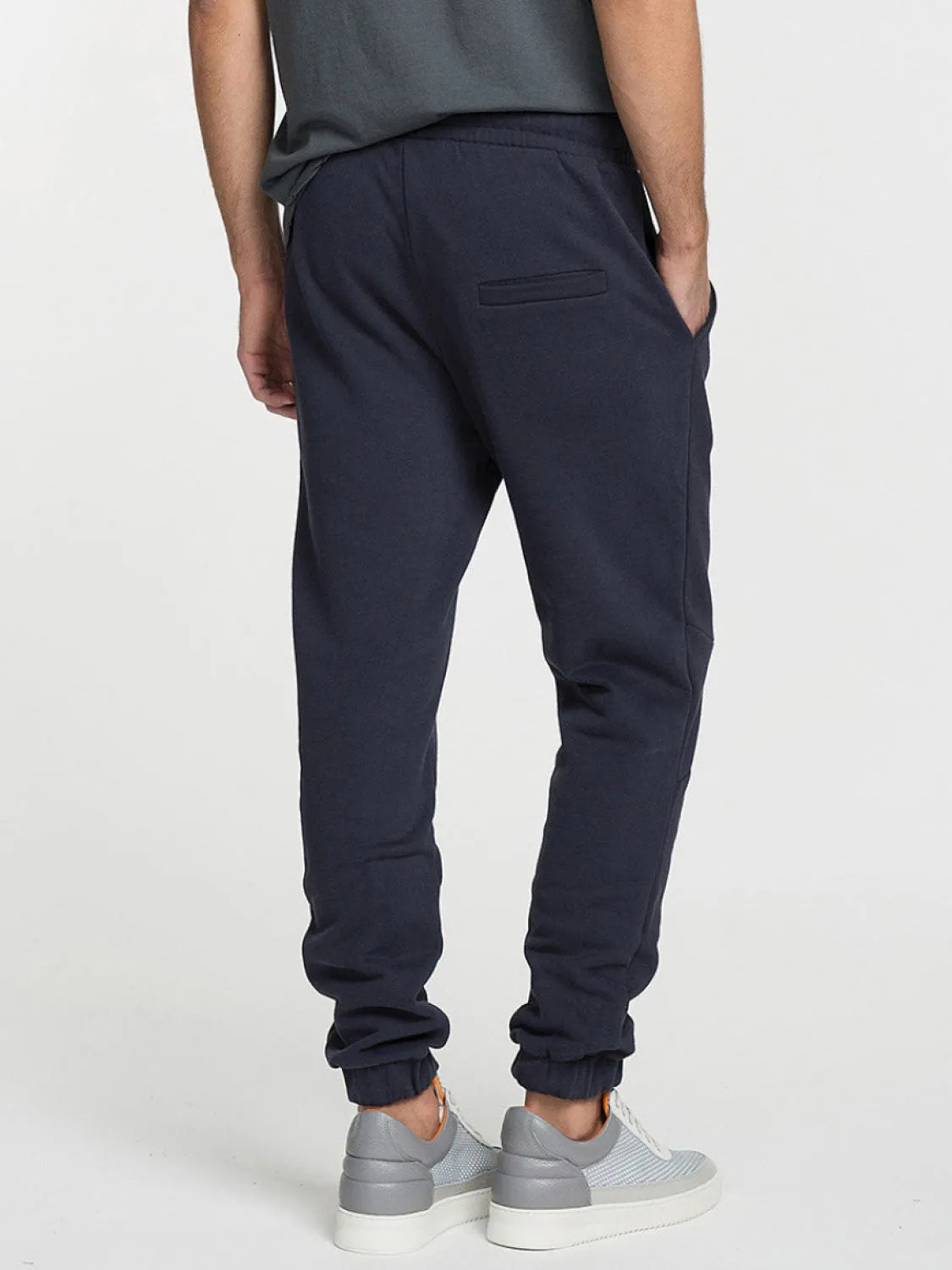 Logomania Regular Fit Cotton Sweatpants Navy Blue