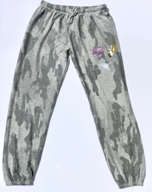 Malibu Sugar Gray Camo Foil Sweatpants