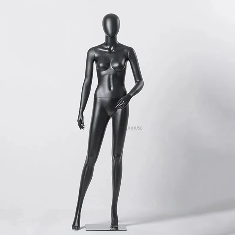 Matte Black Posable Women's Fashion Mannequins