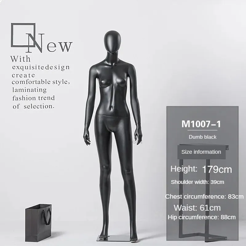 Matte Black Posable Women's Fashion Mannequins