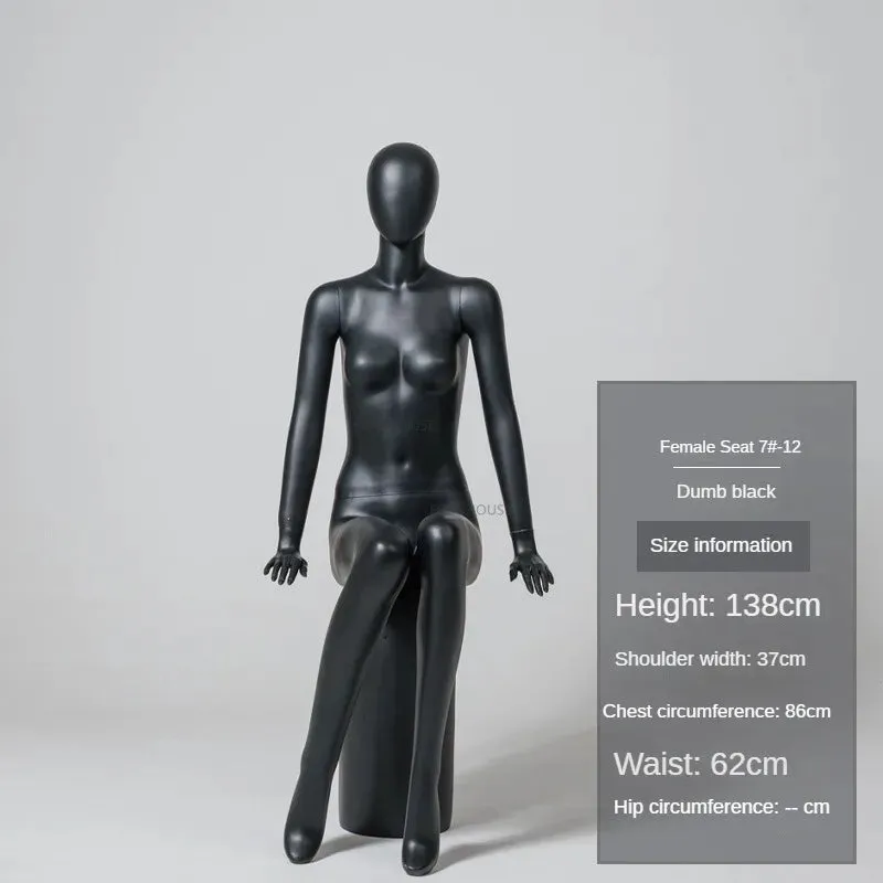 Matte Black Posable Women's Fashion Mannequins