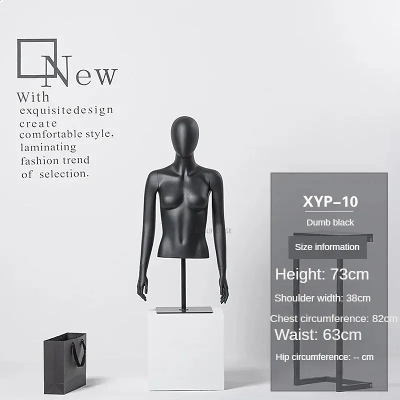 Matte Black Posable Women's Fashion Mannequins