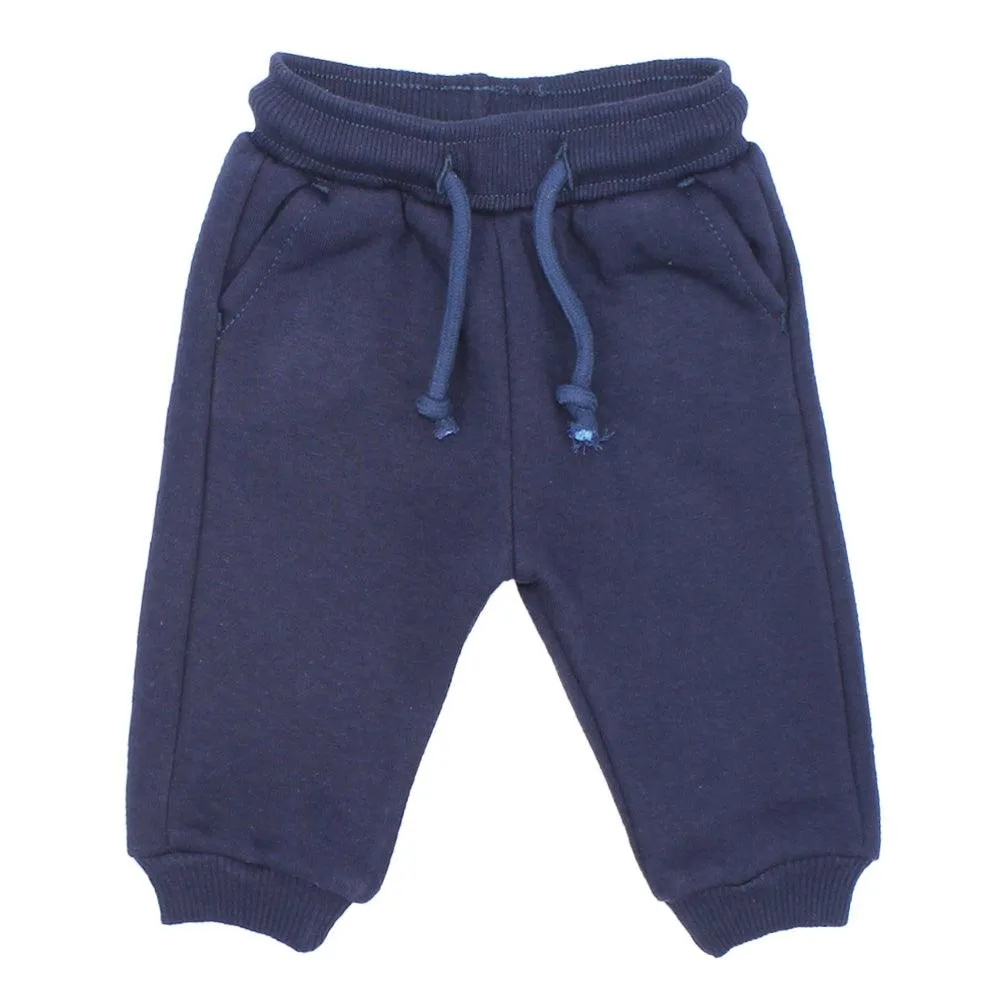 Navy Fleeced Sweatpants