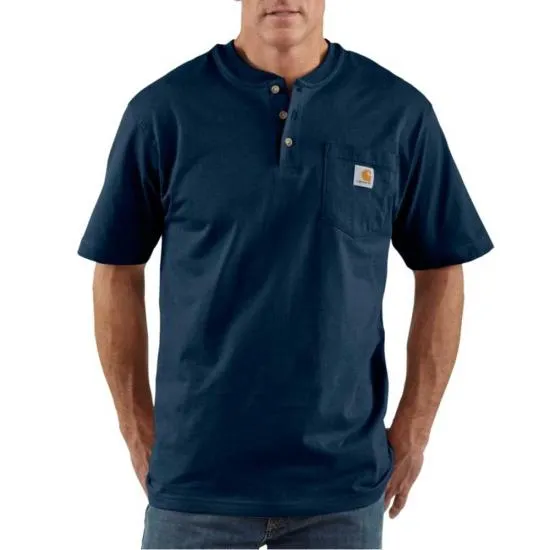 PR ONLY Carhartt K84 Men's  Loose Fit Heavyweight Short-Sleeve Pocket Henley T-Shirt