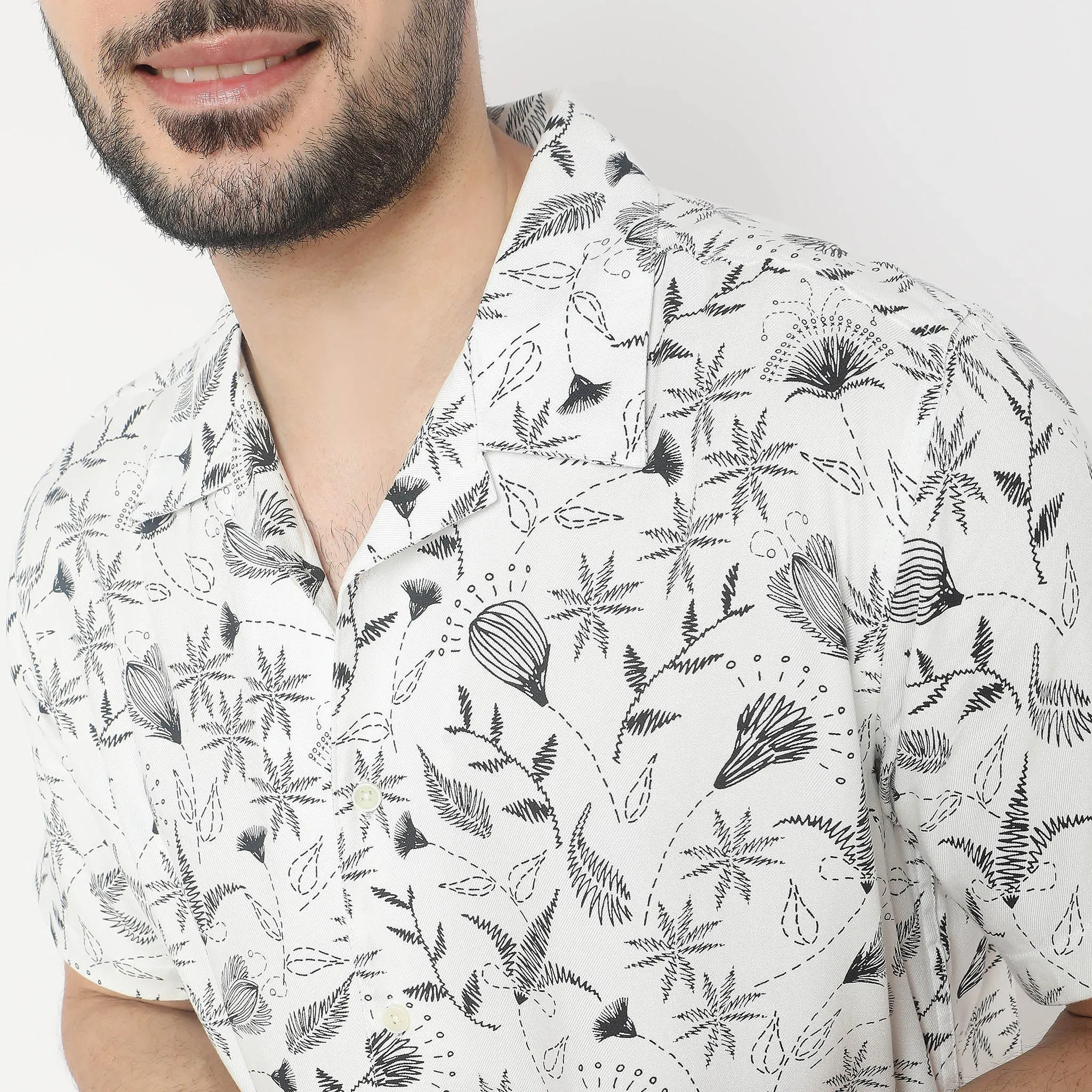 Retreat Shirts - Regular Fit Printed Shirt