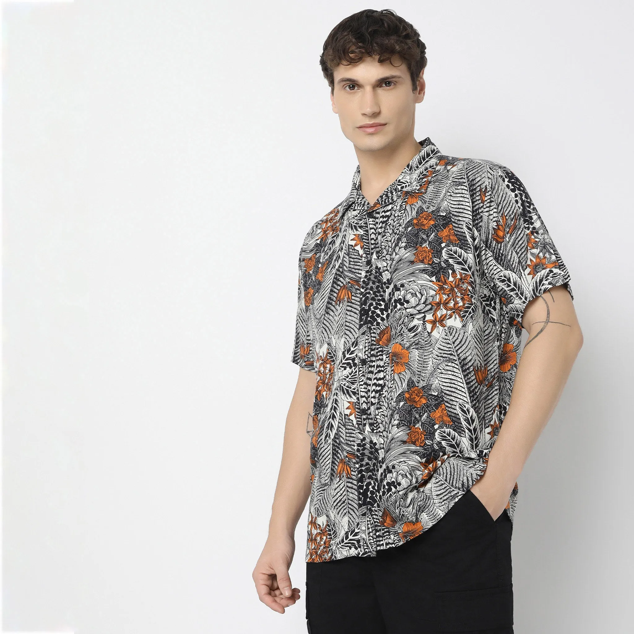 Retreat Shirts - Regular Fit Printed Shirt