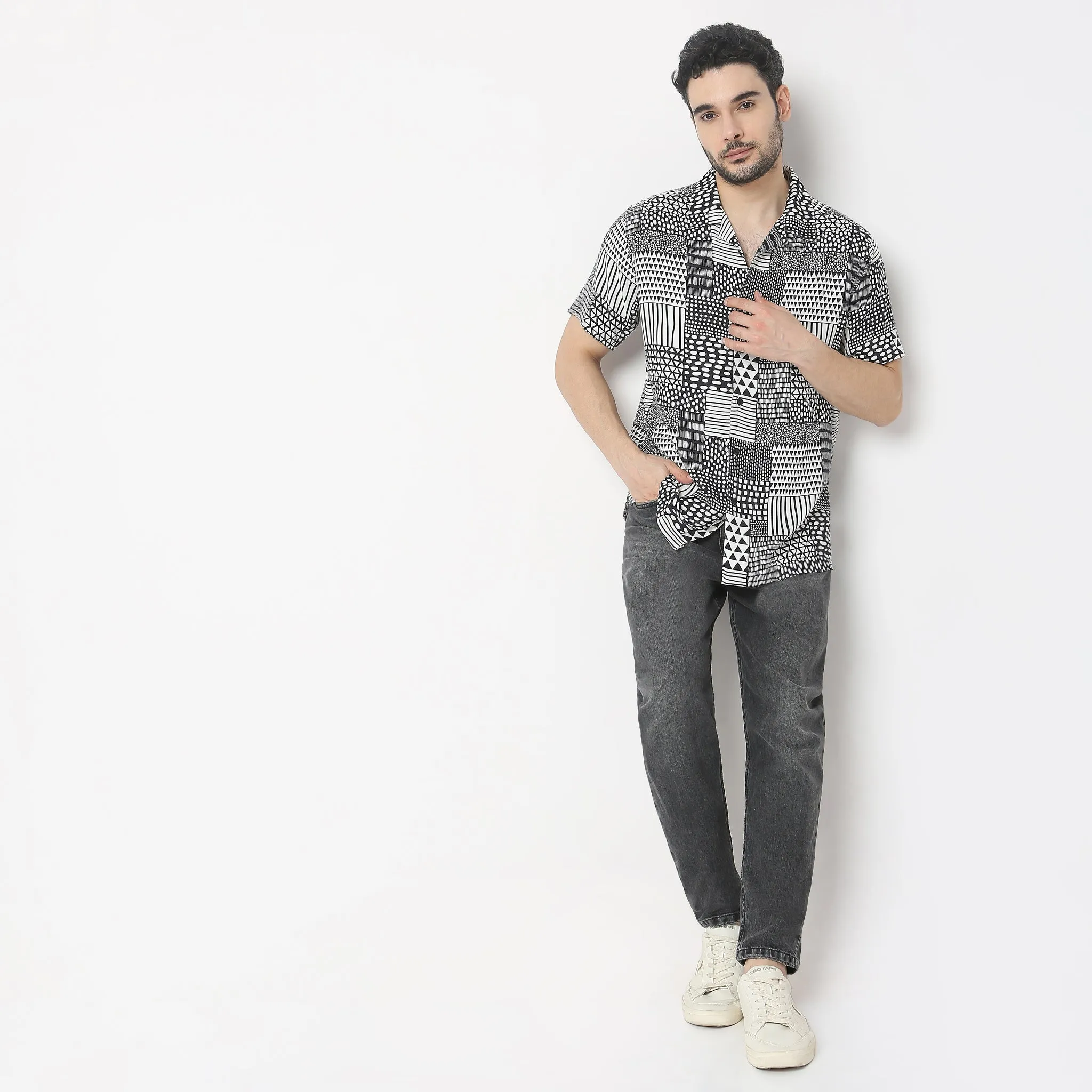 Retreat Shirts - Regular Fit Printed Shirt