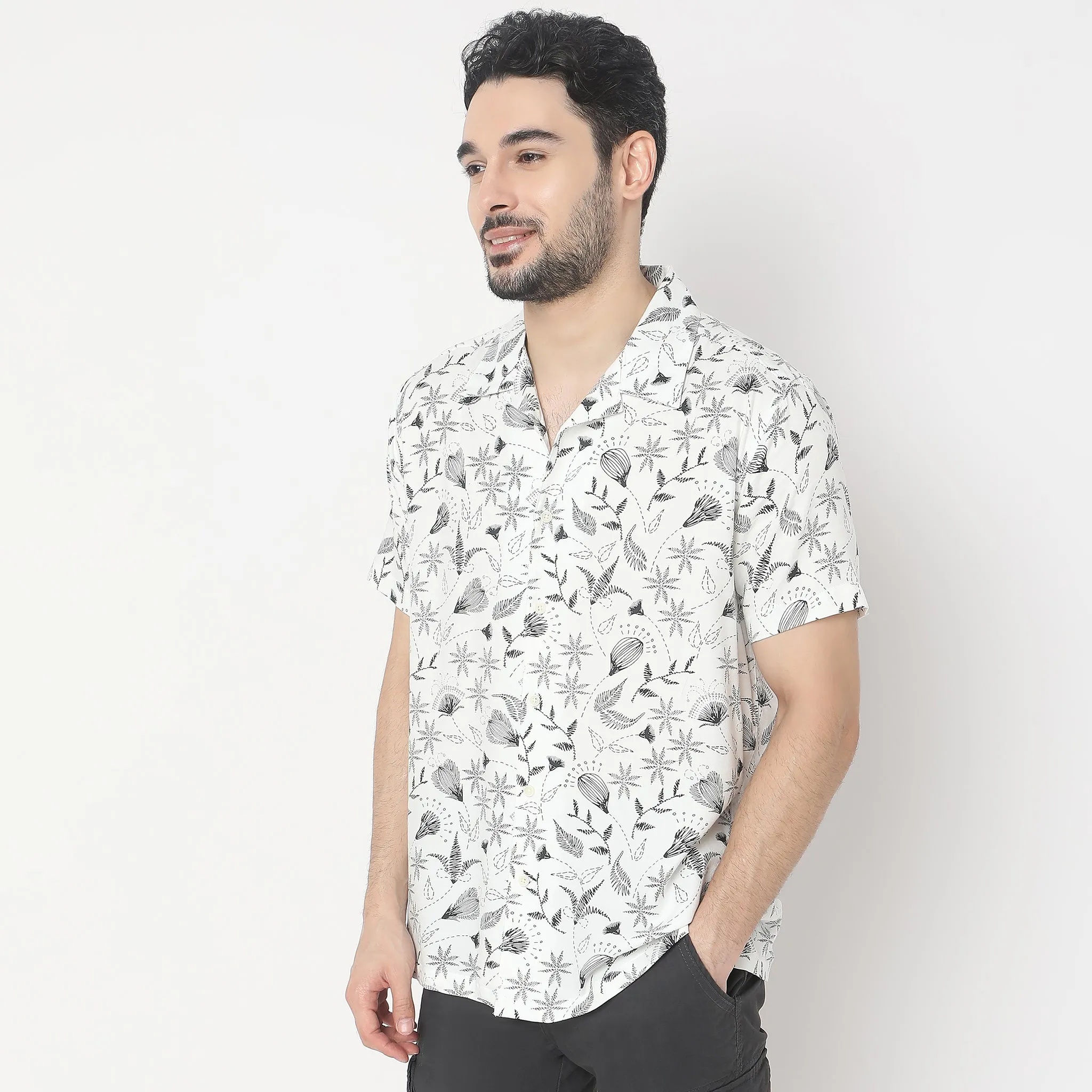 Retreat Shirts - Regular Fit Printed Shirt