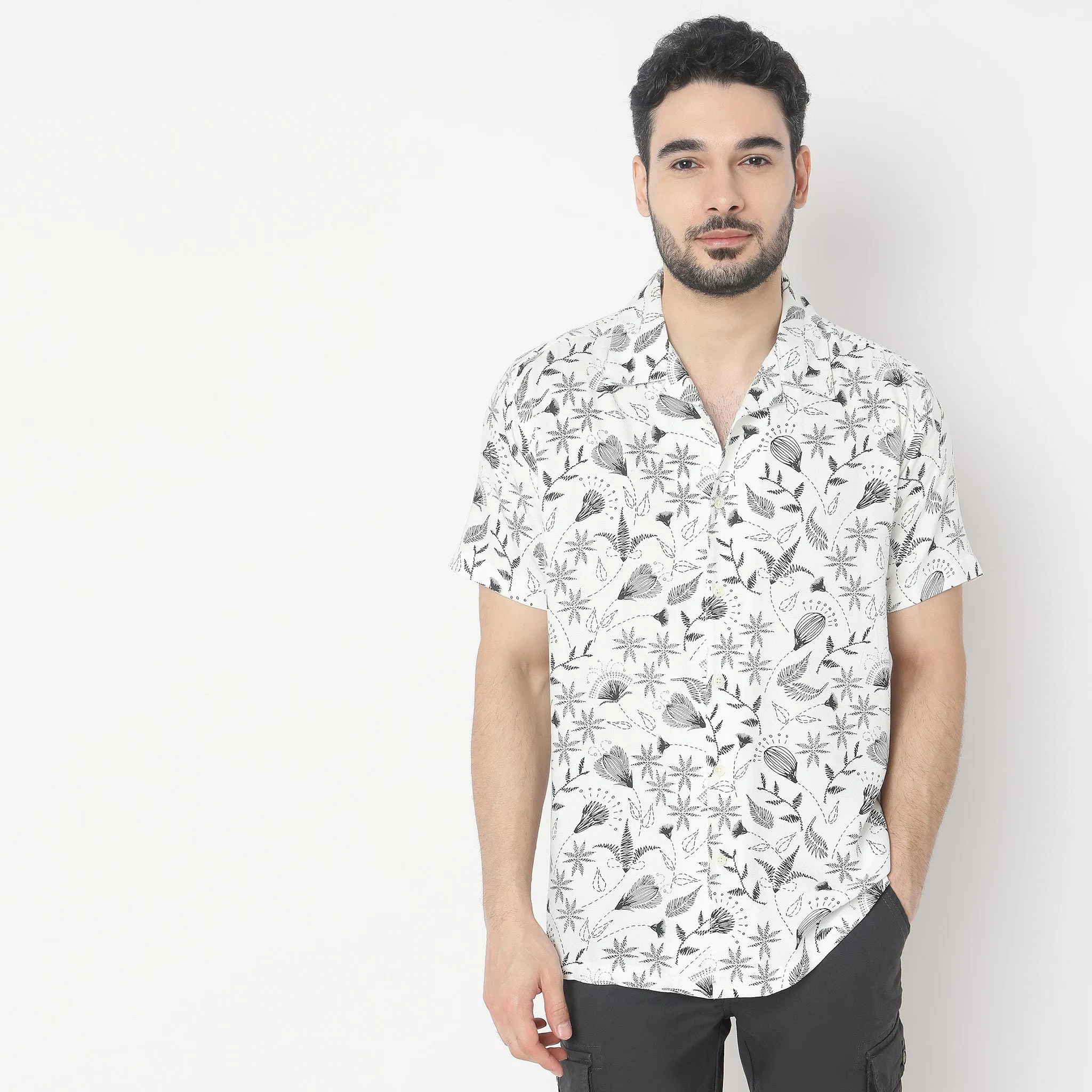 Retreat Shirts - Regular Fit Printed Shirt