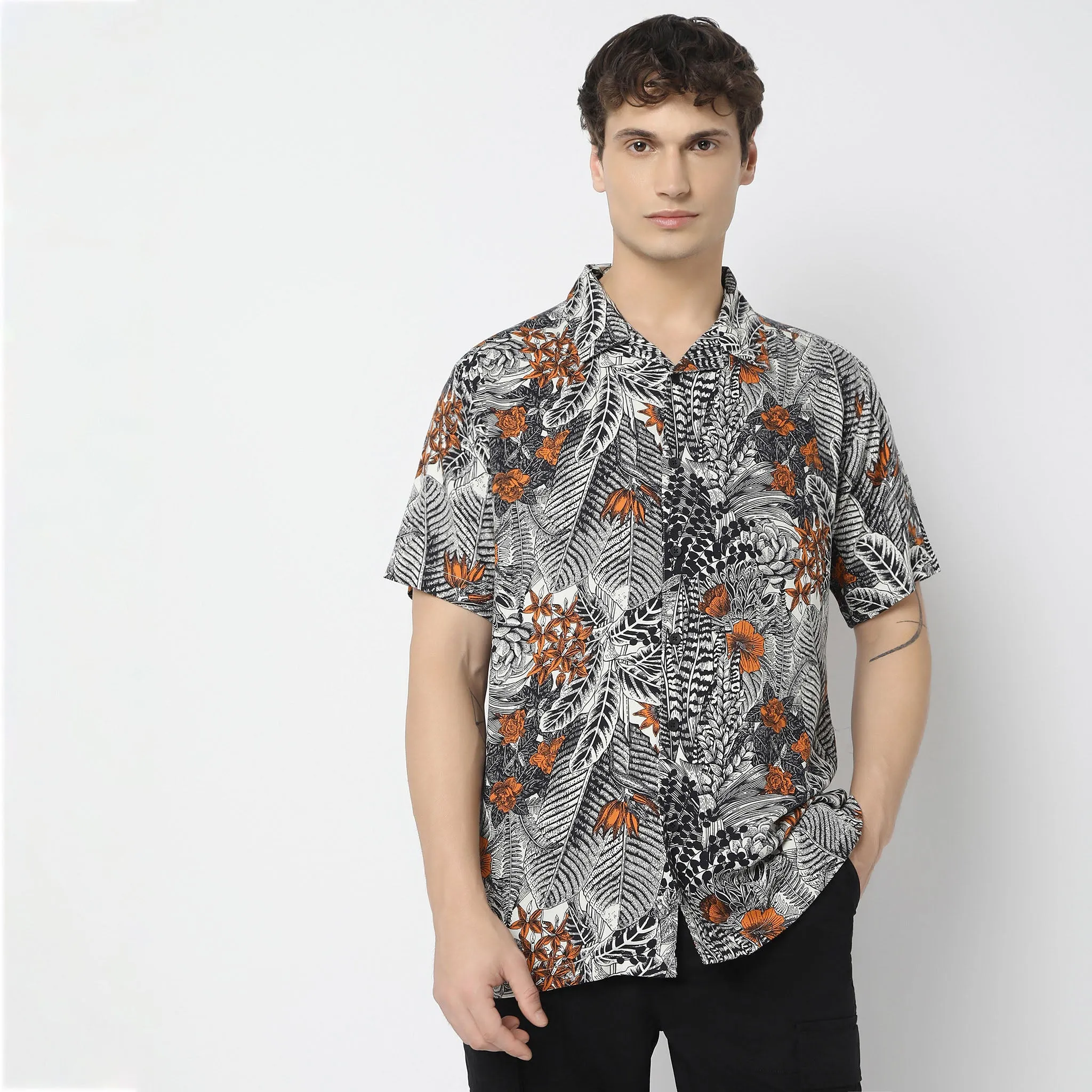 Retreat Shirts - Regular Fit Printed Shirt