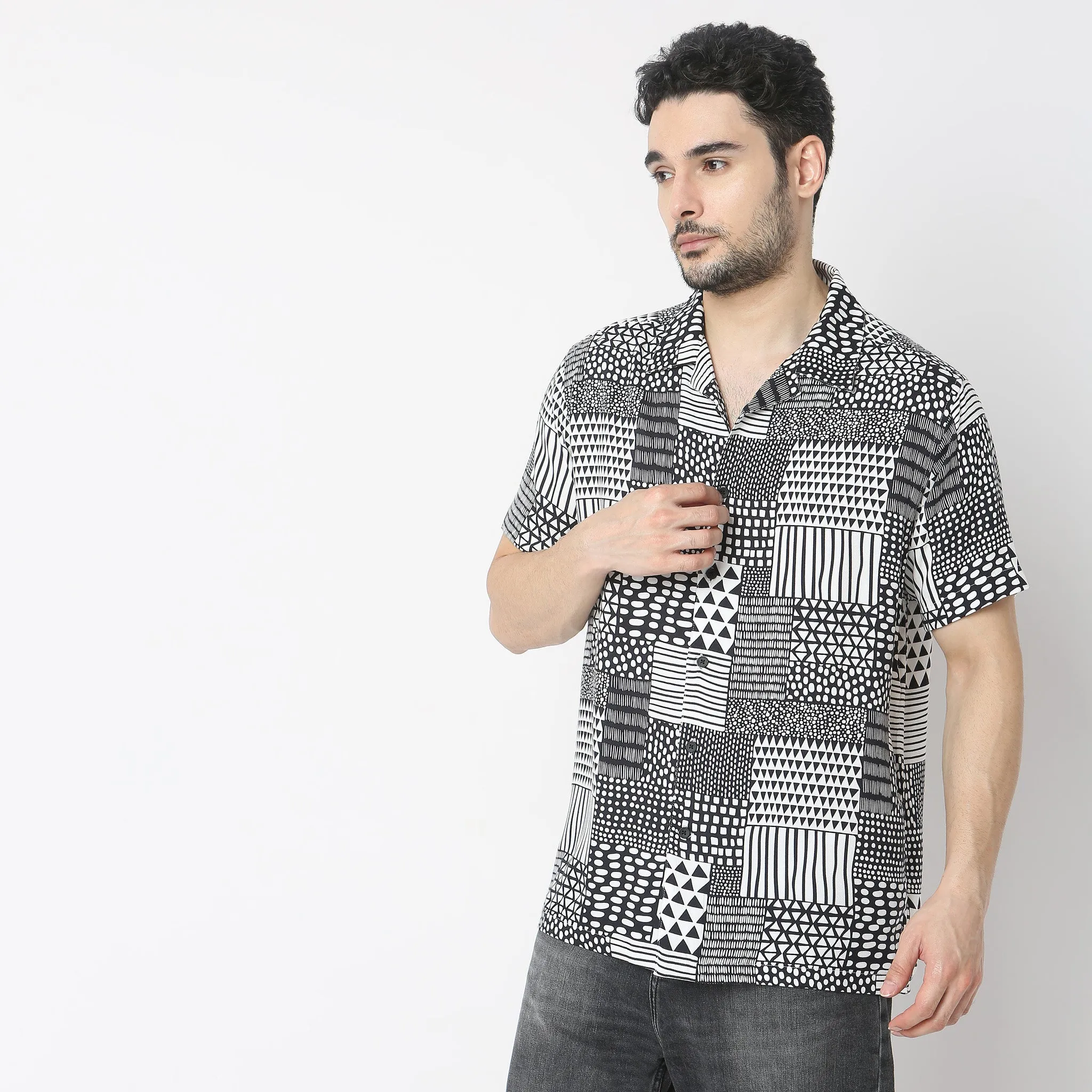 Retreat Shirts - Regular Fit Printed Shirt