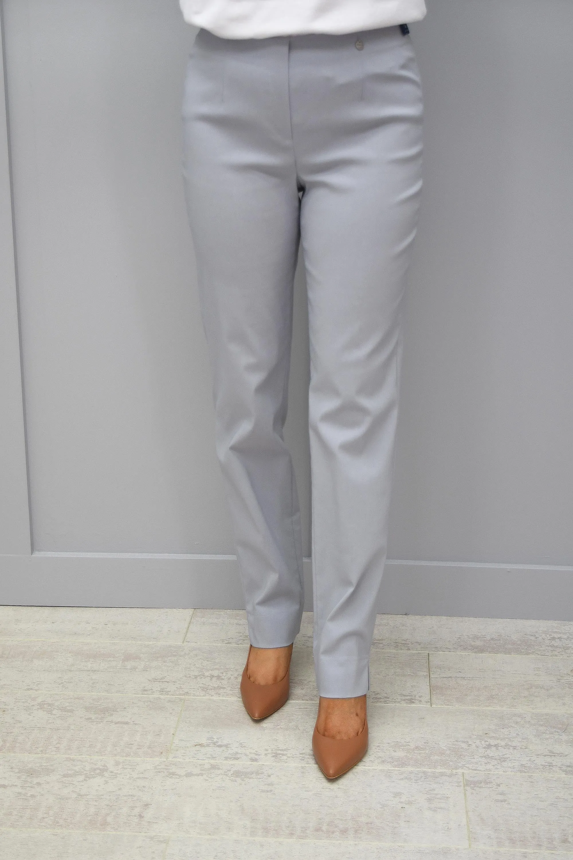 Robell Marie Full Length Trousers Sliver Grey - 51412 5499 920