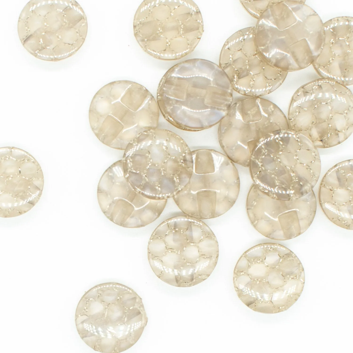 Shiny Sparkling Honeycomb Shank Button 15mm