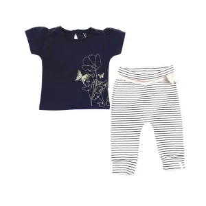 Short Sleeve Flower Tee   Jersey Pants Playset