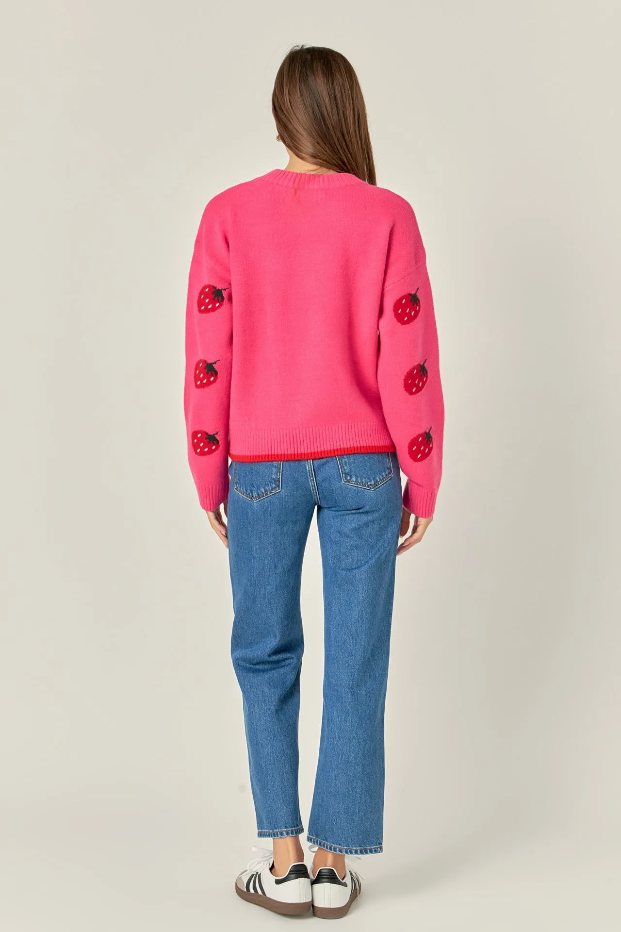 Strawberry Crew Neck Knit