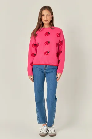 Strawberry Crew Neck Knit