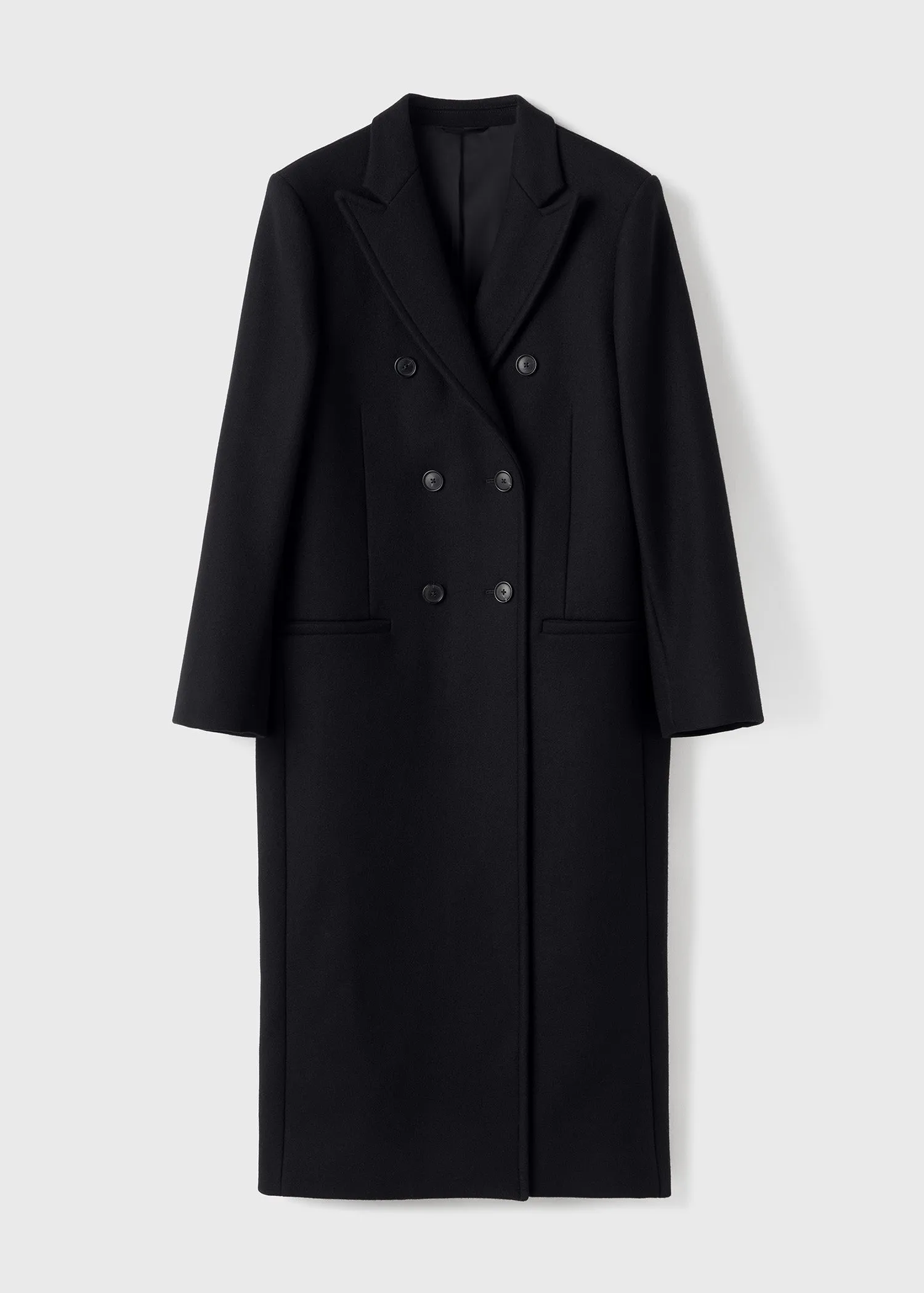 Tailored overcoat black