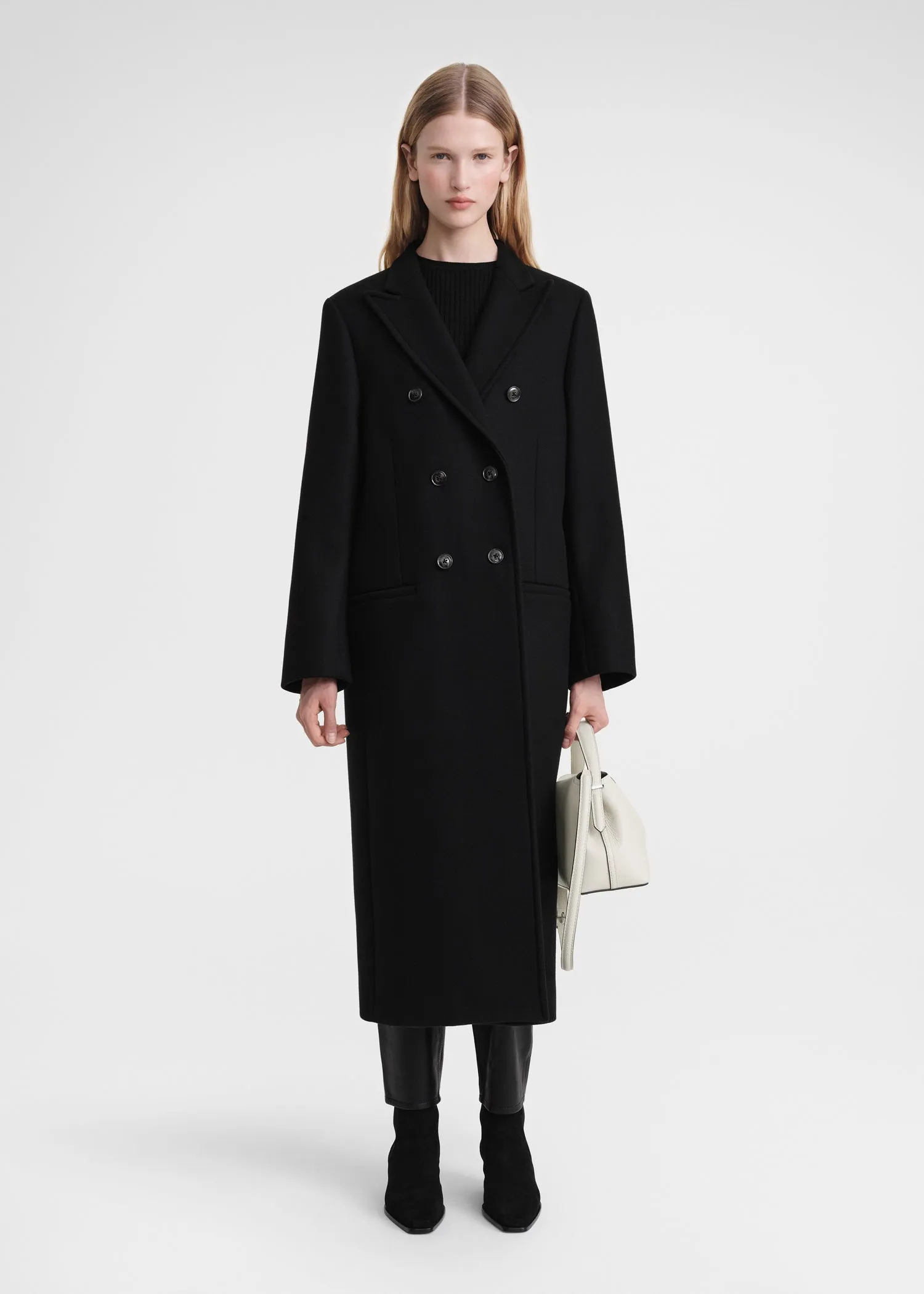 Tailored overcoat black