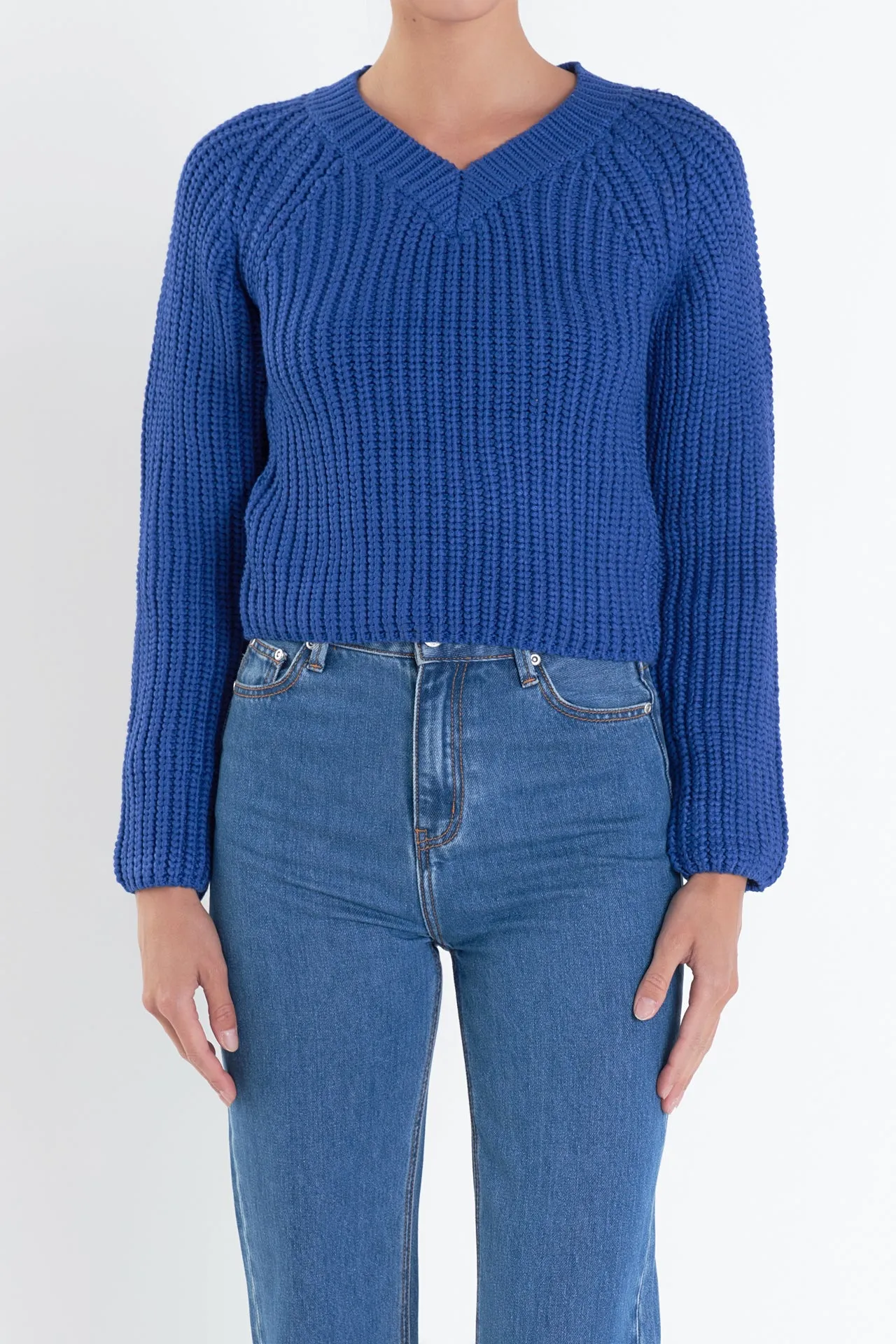 V-neck Knit Sweater